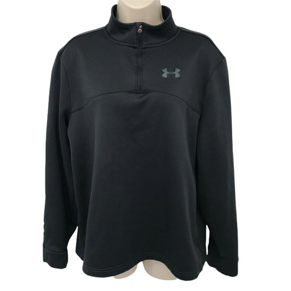 Under Armour Tops - Under Armour Womens Long Sleeves 1/4 Zip Pullover Black Activewear Top Size M